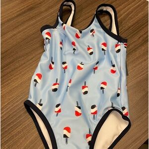 NWT toddler girl bathing suit. Red white and blue